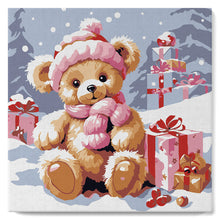 Charger l'image dans la galerie, Mini Peinture par Numéros 20x20cm avec cadre Ours en Peluche et Cadeaux