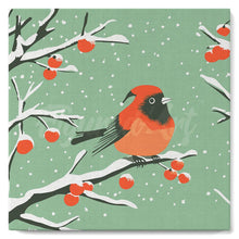 Charger l'image dans la galerie, Mini Peinture par Numéros 20x20cm avec cadre Oiseau Rouge d'Hiver