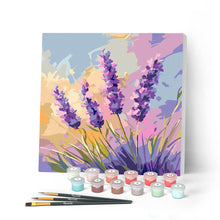 Charger l'image dans la galerie, Peinture par numéros Figured'Art Mini Peinture par Numéros 20x20cm avec cadre Lavande