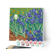 Charger l'image dans la galerie, Peinture par numéros Figured'Art Mini Peinture par Numéros 20x20cm avec cadre Van Gogh - Iris