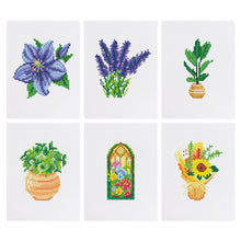 Charger l'image dans la galerie, Mini Diamond Painting 15x20cm (6 pièces) - Flore et Plantes en Pot
