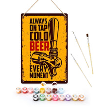 Charger l'image dans la galerie, Peinture par Numéros Affiche Métallique - Bière Froide Jaune Figured'Art