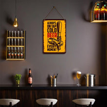 Charger l'image dans la galerie, Peinture par Numéros Affiche Métallique - Bière Froide Jaune