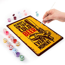 Charger l'image dans la galerie, Peinture par Numéros Affiche Métallique - Bière Froide Jaune