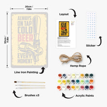 Charger l'image dans la galerie, Peinture par Numéros Affiche Métallique - Bière Froide Jaune