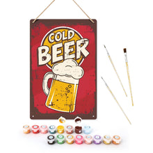 Charger l'image dans la galerie, Peinture par Numéros Affiche Métallique - Chope de Bière Froide Figured'Art