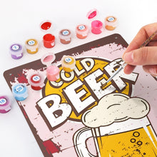 Charger l'image dans la galerie, Peinture par Numéros Affiche Métallique - Chope de Bière Froide