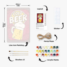 Charger l'image dans la galerie, Peinture par Numéros Affiche Métallique - Chope de Bière Froide
