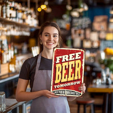 Charger l'image dans la galerie, Peinture par Numéros Affiche Métallique - Bière Gratuite demain