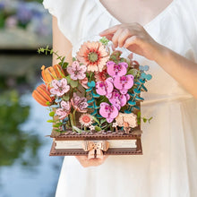 Charger l'image dans la galerie, Puzzle 3D - Livre fleuri en bois