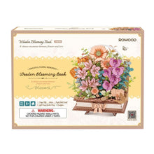 Charger l'image dans la galerie, Puzzle 3D - Livre fleuri en bois