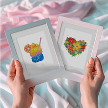 Charger l'image dans la galerie, Mini Diamond Painting 15x20cm (2 pièces) - Smoothie d'Été et Boule à Neige d'Hiver