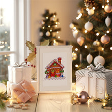 Charger l'image dans la galerie, Mini Diamond Painting 15x20cm (2 pièces) - Bonhomme en Pain d'Épices et Maison de Noël