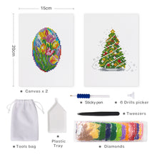 Charger l'image dans la galerie, Mini Diamond Painting 15x20cm (2 pièces) - Œufs de Pâques et Sapins de Noël
