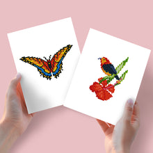 Charger l'image dans la galerie, Mini Diamond Painting 15x20cm (2 pièces) - Papillon et Oiseau