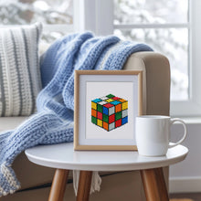 Charger l'image dans la galerie, Mini Diamond Painting 15x20cm (2 pièces) - Cube Rubik et Peinture Classique
