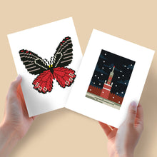 Charger l'image dans la galerie, Mini Diamond Painting 15x20cm (2 pièces) - Papillon rencontre la Tour