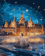 Charger l'image dans la galerie, peinture par numéros | Femme en Robe et Grand bâtiment | romantique ville nouveautés complexe | FiguredArt