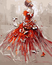 Charger l'image dans la galerie, Peinture par numéros - Danseuse de dos et papillons