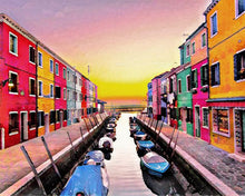Charger l'image dans la galerie, peinture par numéros | Burano en Italie | intermédiaire, ville | FiguredArt