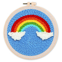 Charger l'image dans la galerie, Punch Needle Arc en ciel et Nuages