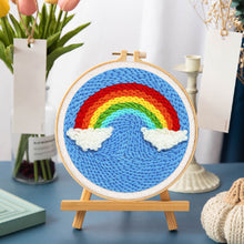 Charger l'image dans la galerie, Punch Needle Arc en ciel et Nuages