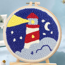 Charger l'image dans la galerie, Punch Needle Phare dans la Nuit