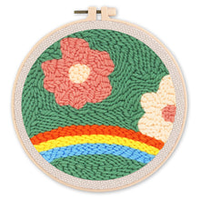 Charger l'image dans la galerie, Punch Needle Fleurs et Arc en Ciel