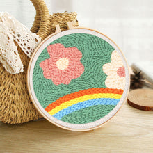 Charger l'image dans la galerie, Punch Needle Fleurs et Arc en Ciel