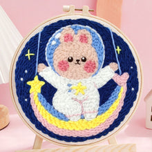 Charger l'image dans la galerie, Punch Needle Lapin et Arc en Ciel
