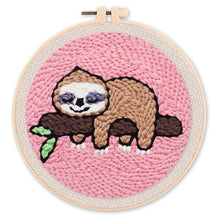 Charger l'image dans la galerie, Punch Needle Paresseux sur une Branche