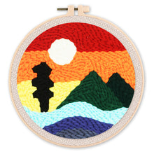 Charger l'image dans la galerie, Punch Needle Montagne et Coucher de Soleil