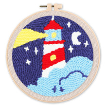 Charger l'image dans la galerie, Punch Needle Phare et Nuit Etoilée