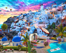 Charger l'image dans la galerie, Peinture par numéros Paysage de Grèce | Figured'Art complexe nouveautés ville paysages