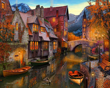 Charger l'image dans la galerie, Peinture par numéros Canaux chaleureux | Figured'Art complexe nouveautés ville paysages