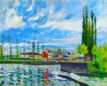 Charger l'image dans la galerie, Peinture par numéros L'Ecluse à Pontoise Camille Pissarro Figured'Art nouveautés paysages reproduction intermédiaire