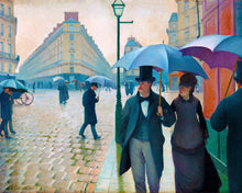 Charger l'image dans la galerie, Peinture par numéros Rue de Paris temps de pluie Gustave Caillebotte Figured'Art nouveautés reproduction ville facile