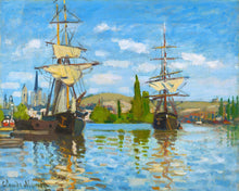 Charger l'image dans la galerie, Peinture par numéros Bateaux Navigant sur la Seine à Rouen Monet Figured'Art bateaux nouveautés paysages reproduction complexe