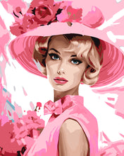 Charger l'image dans la galerie, Peinture par numéros Figured'Art Diva au Chapeau Rose