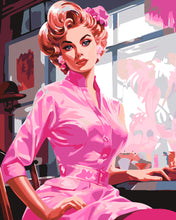 Charger l'image dans la galerie, Peinture par numéros Figured'Art Diva Rétro Rose