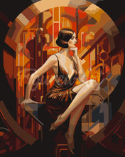 Charger l'image dans la galerie, Peinture par numéros Figured'Art Femme assise Art Déco
