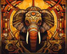 Charger l'image dans la galerie, Peinture par numéros Figured'Art Eléphant Art Déco