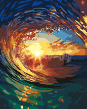 Charger l'image dans la galerie, Peinture par numéros Figured'Art Vague et coucher de soleil