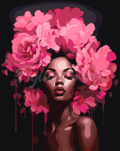 Charger l'image dans la galerie, Peinture par numéros Figured'Art Femme aux cheveux de pivoines