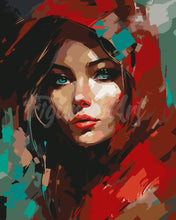Charger l'image dans la galerie, Peinture par numéros Figured'Art Femme au foulard rouge