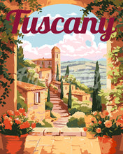 Charger l'image dans la galerie, Peinture par numéros Figured'Art Affiche de voyage Toscane en fleurs