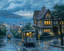 Charger l'image dans la galerie, Peinture par numéros Tramway au crepuscule | Figured'Art intermédiaire nouveautés ville paysages