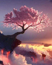 Charger l'image dans la galerie, peinture par numéros | Arbre rose et Nuages | complexe paysages | FiguredArt