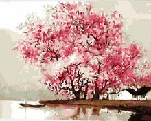 Charger l'image dans la galerie, peinture par numéros | Arbres en fleurs au Printemps | arbres intermédiaire romantique | FiguredArt