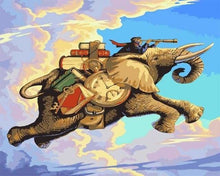 Charger l'image dans la galerie, peinture par numéros | Aventure et Eléphant | animaux chevaux facile | FiguredArt